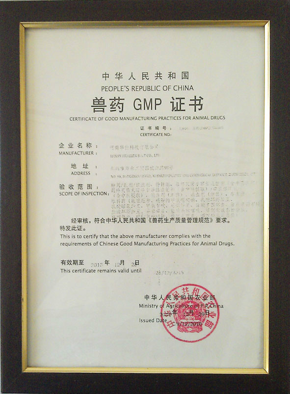 GMP證書